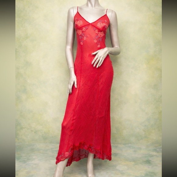 Vintage 100% Silk Lace Dress Vintage Silk Dress Vintage Victorias Secret Silk - Picture 4 of 12